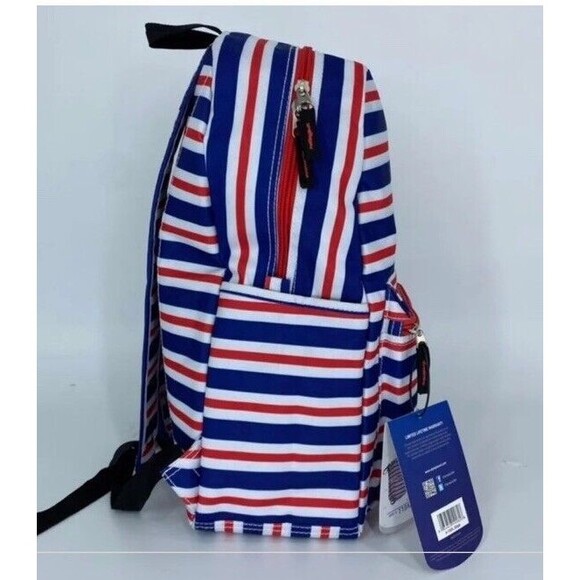 Olympia USA Backpack Cornell 18” Stripe Nautical Patriotic A-1000 UNISEX NEW - Picture 4 of 12